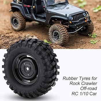 Amazon | タイヤ4個 セット ネジ付き RCクローラー 1/10車タイヤ