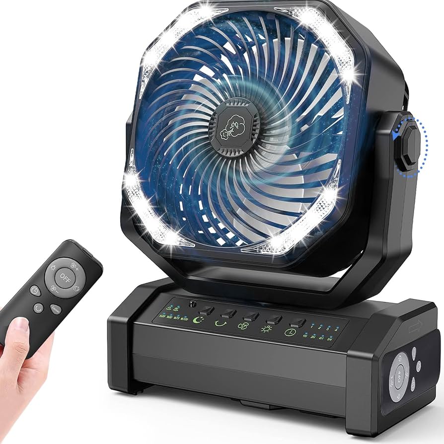 Amazon | 【自動首振り＆20000mAh】 扇風機 キャンプ アウトドア 充電
