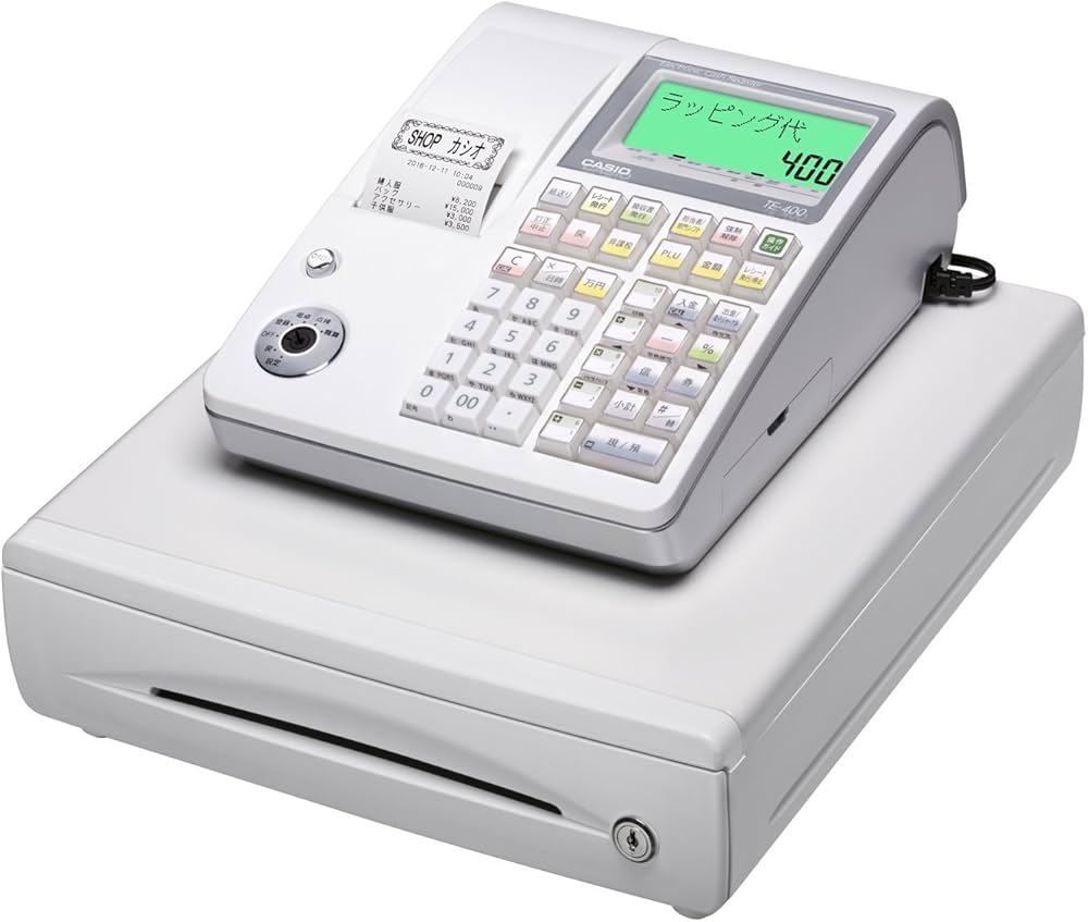 Amazon | カシオ レジスター 10部門 ドロア分離型 TE-400-WE ホワイト