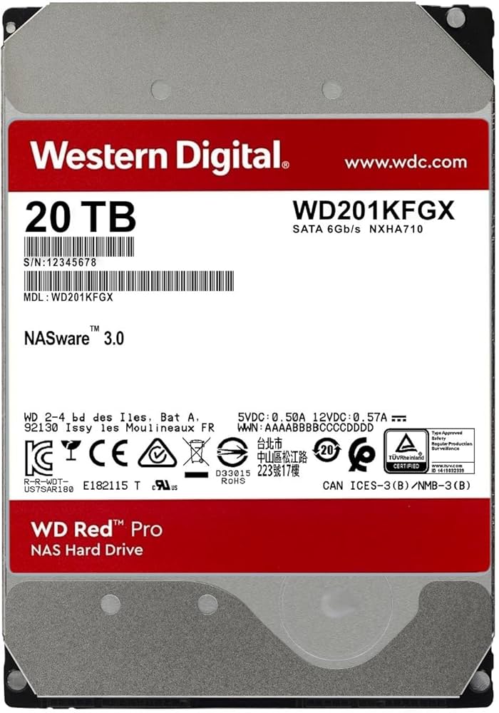 Amazon | WD201KFGX [WD Red Pro（20TB 3.5インチ SATA 6G 7200rpm