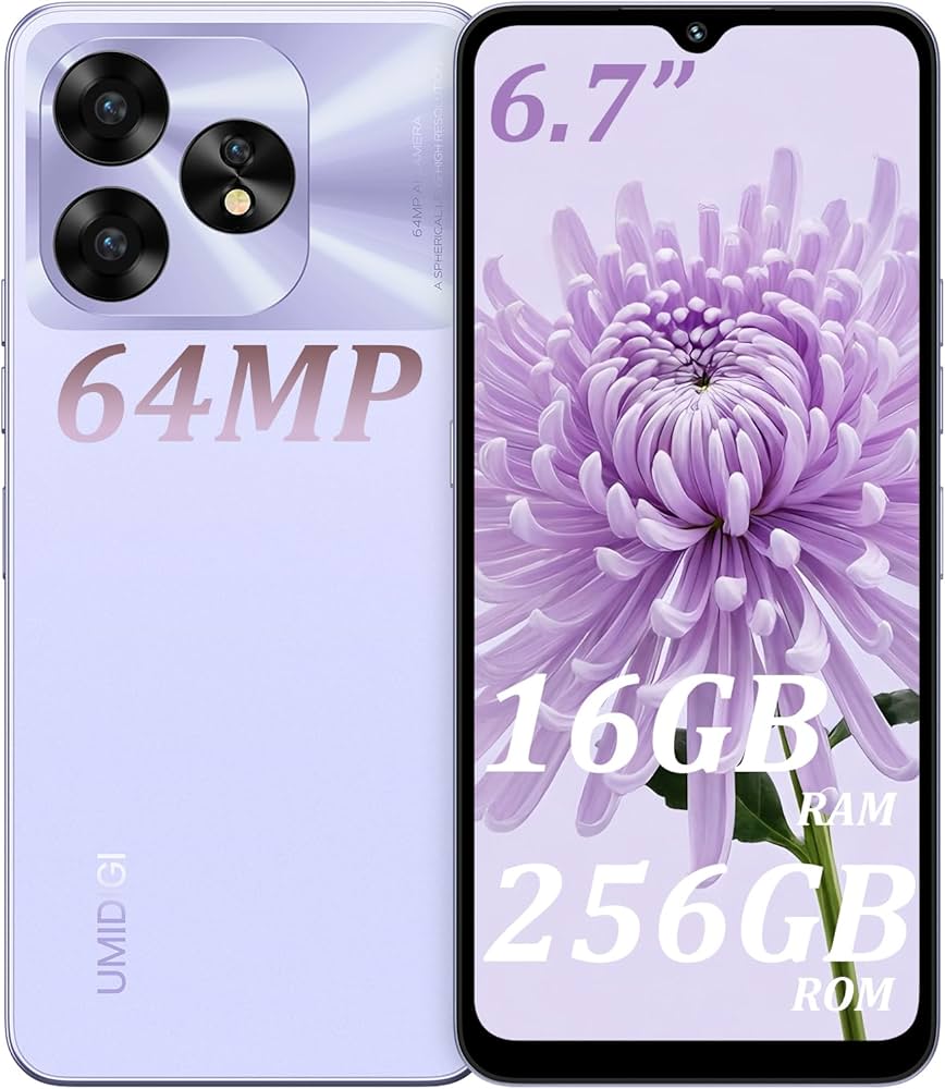 Amazon | UMIDIGI A15 SIMフリー スマホ 本体 16GB RAM+256GB ROM 1TB