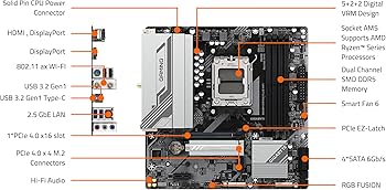 Amazon | GIGABYTE B650M GAMING PLUS WIFI AMD Ryzen 9000/8000/7000