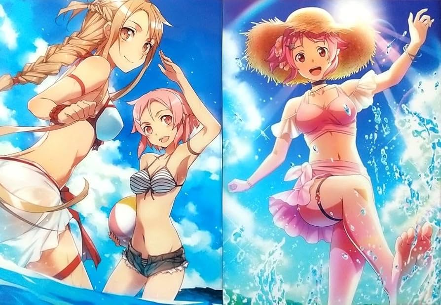 Amazon | ソードアートオンライン リズ水着2枚セット a4クリア