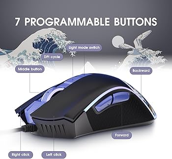 Amazon.com: XVX Wired Gaming Mouse, 12000 DPI RGB Mouse with 12