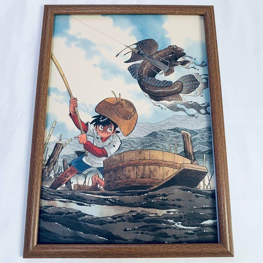 Amazon.co.jp: 釣りキチ三平 B4サイズ ポスター 額装品 矢口高雄 30