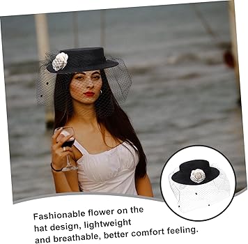 Amazon | [JEWEDECO] 山茶花レディースハット 大きなば付きファシ
