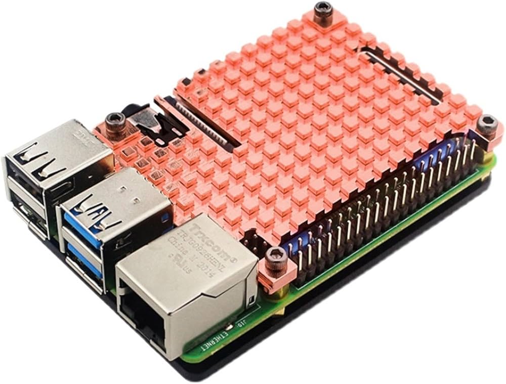 Amazon.co.jp: Raspberry Pi 用4B用極薄銅ヒートシンクは受動冷却
