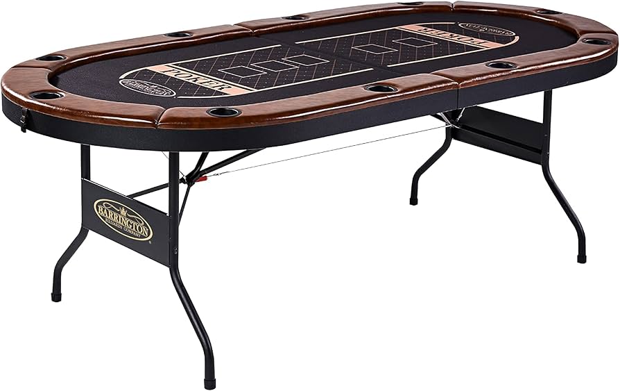 Barrington Billiards 10 Player Premium Poker Table with Faux