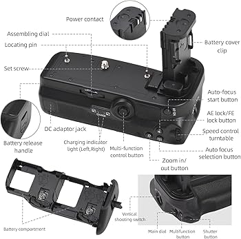 Amazon.co.jp: MYNVY BG-R10 縦型バッテリーグリップホルダー デュアル