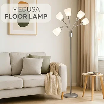 LIGHTACCENTS Medusa 5-Light Floor Lamp for Bedroom – Multi-Head