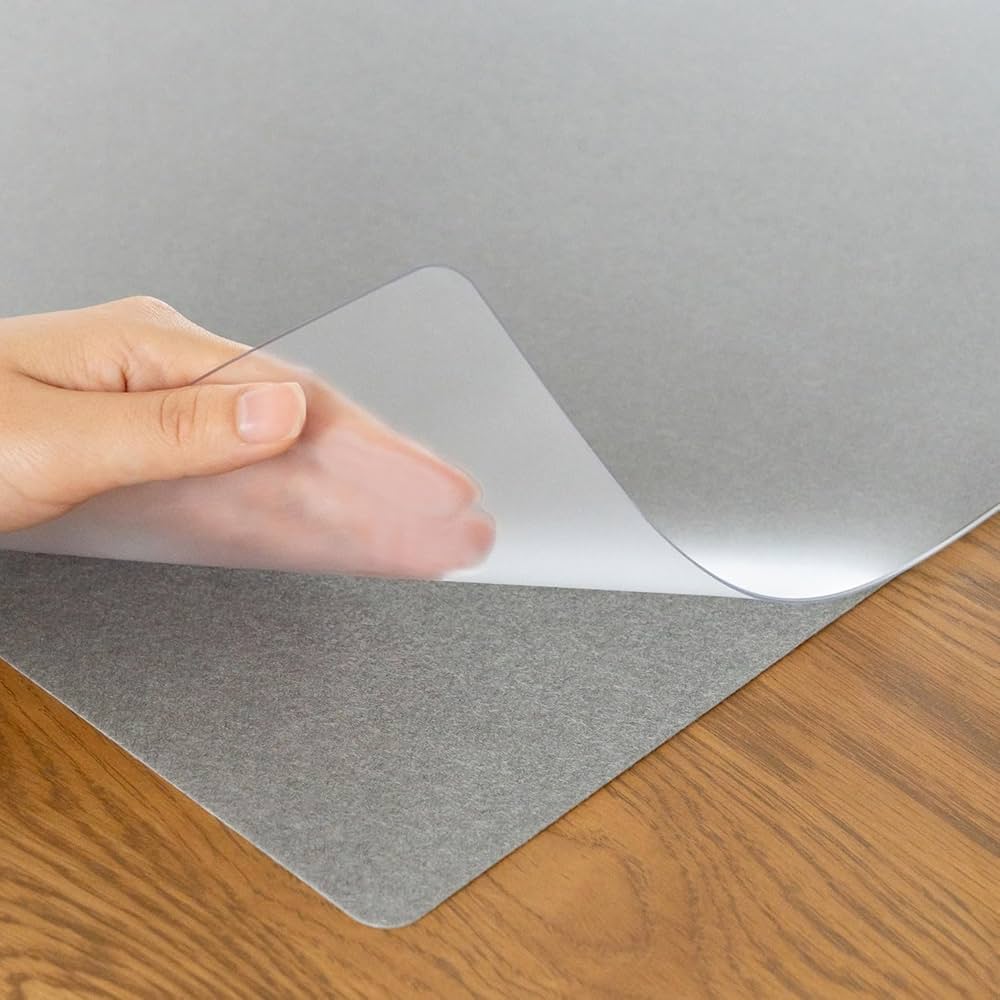Amazon | プラス デスクマット マウス対応 下敷付 オフィス 奥行き短め