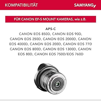 Amazon | SAMYANG 単焦点魚眼レンズ 8mm F3.5 キヤノン EF用 APS-C用