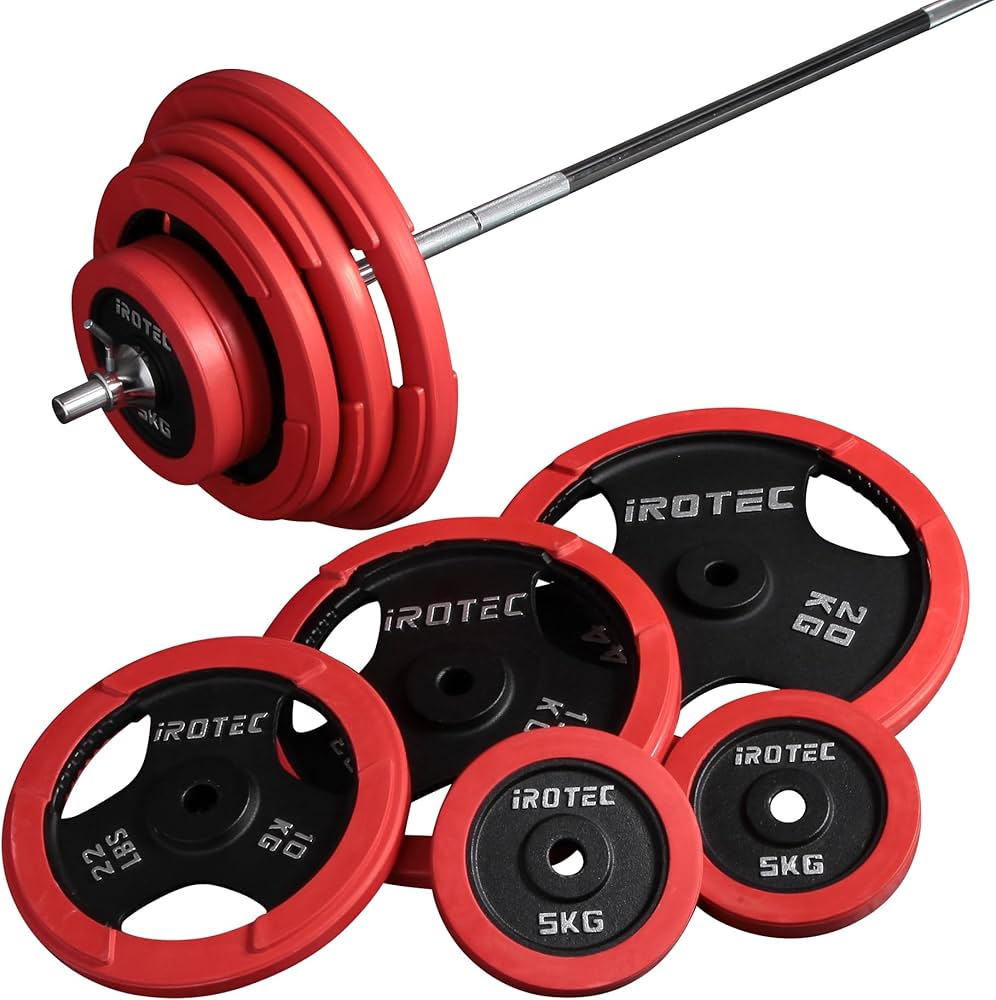 Amazon | IROTEC（アイロテック）ラバーバーベル120KGセット 径28mm