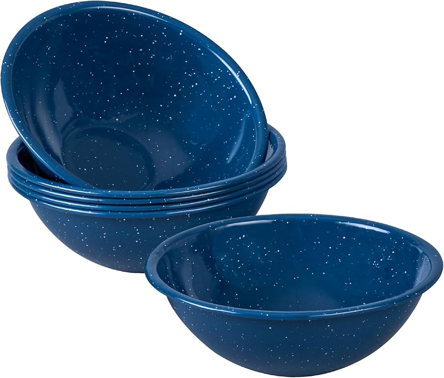 Amazon.com | Cinsa 6 Piece Bowl Set, 7 inch, 1 Qt (Royal Speckled