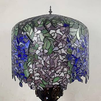 Amazon.co.jp : ティファニーランプ、ステンドグラスランプ、パープル