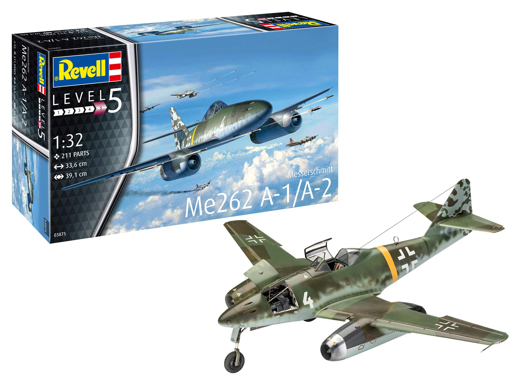 Amazon | ドイツレベル 1/32 ドイツ軍 メッサーシュミットMe262 A-1