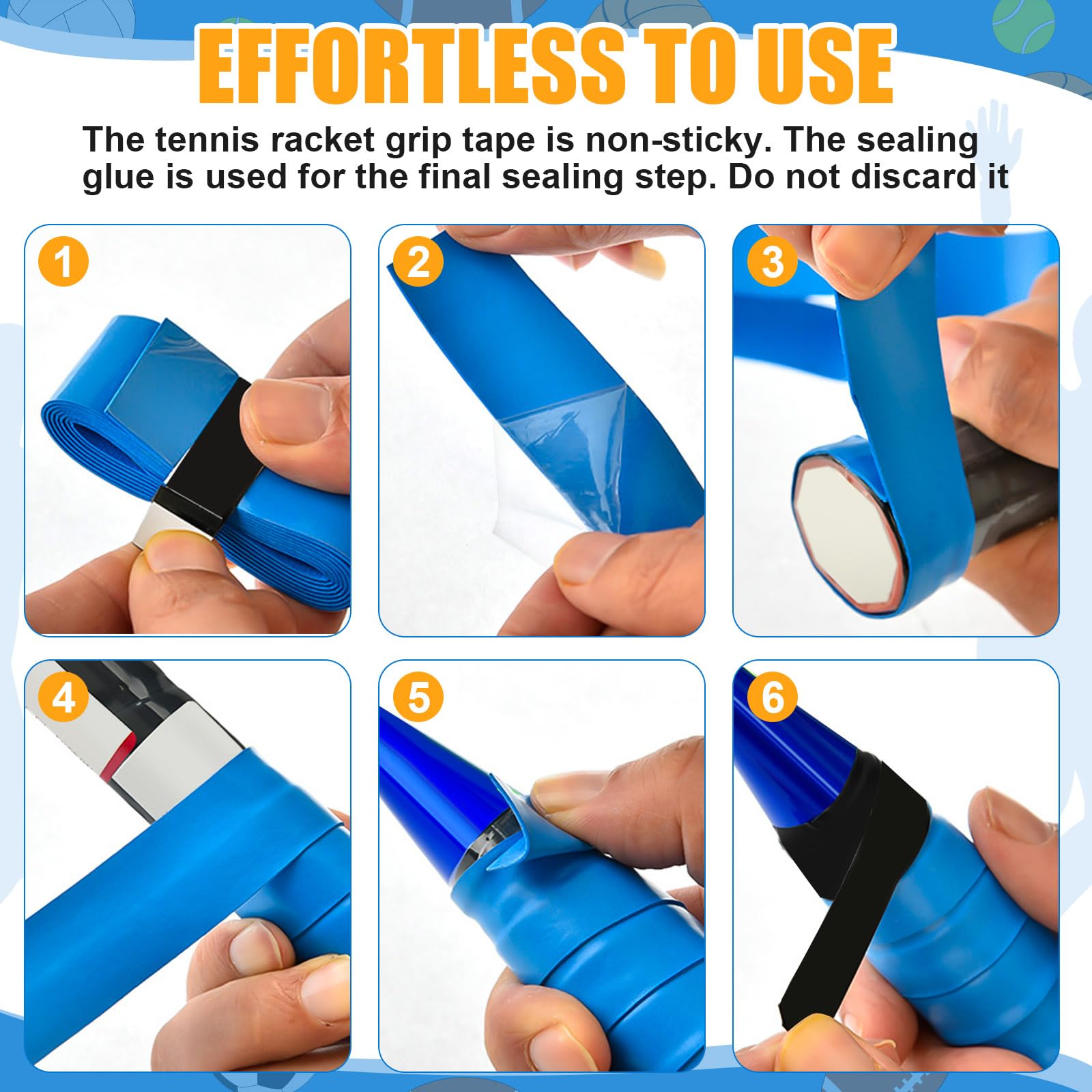 Amazon | WinnerWhy テニスラケット グリップテープ マルチカラー