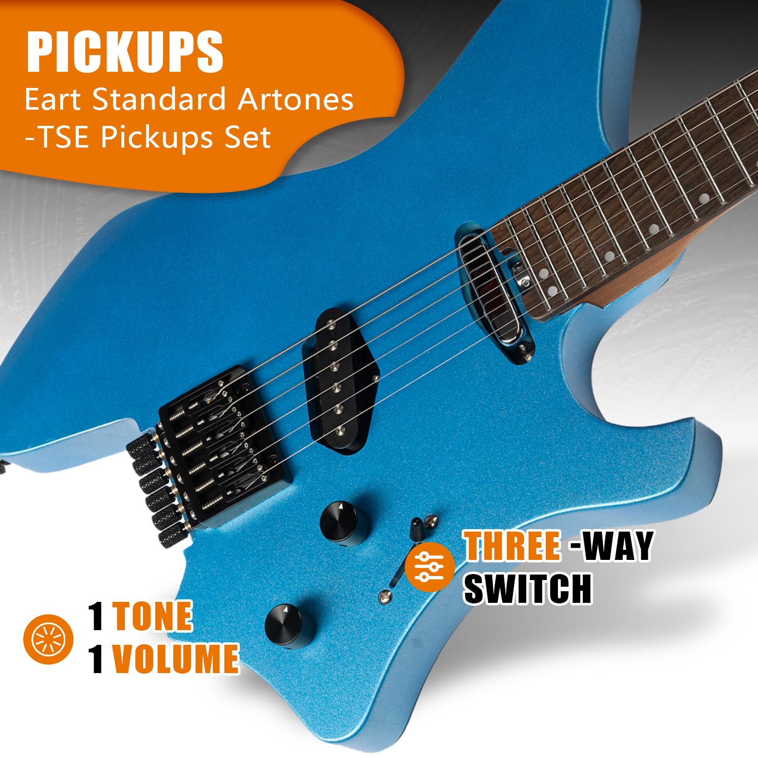 Amazon | EART GW2T-SE ヘッドレスエレクトリックギター、ソリッド