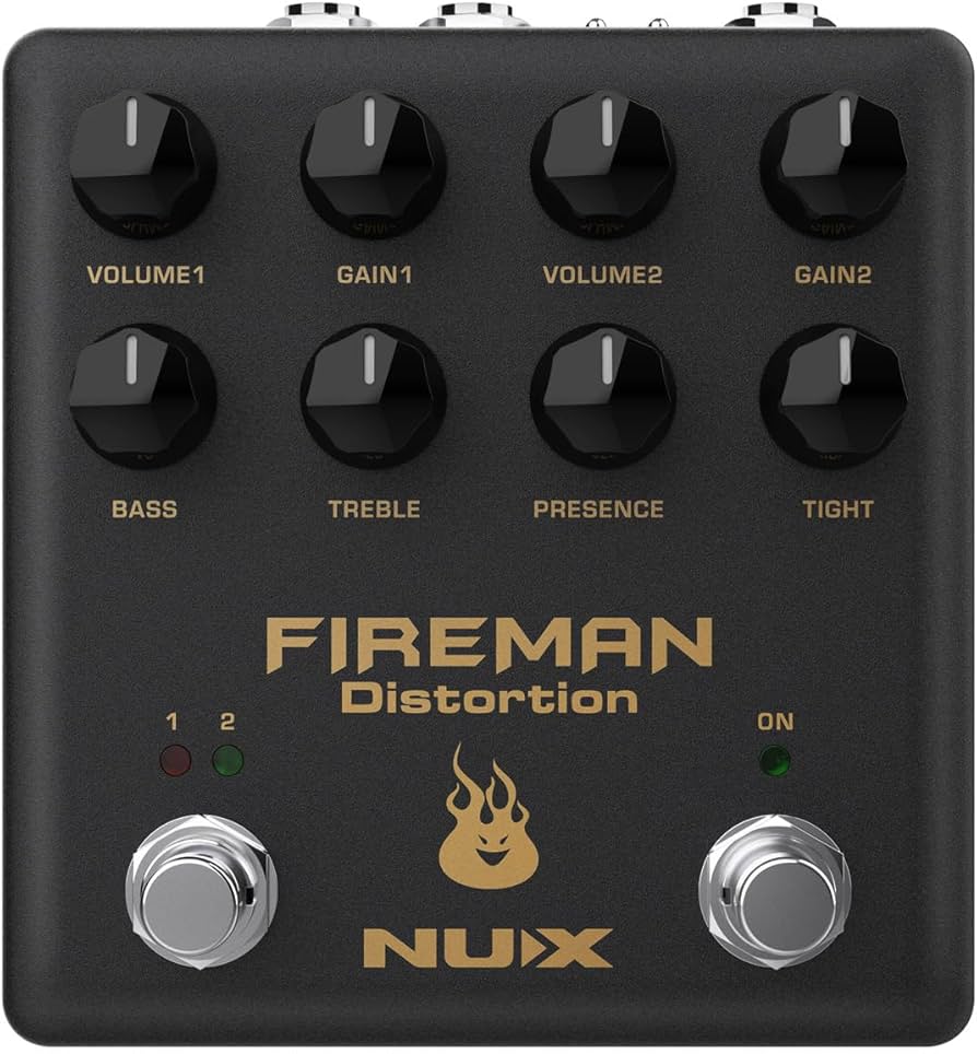 Amazon.com: NUX Fireman Distortion Effect Pedal, Dual Channel