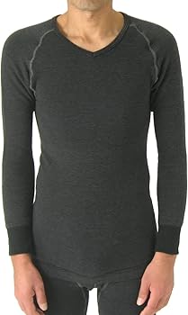 Amazon | もちはだ もちジョイ V首 長袖 シャツ 細微厚地 L～LL カーキ