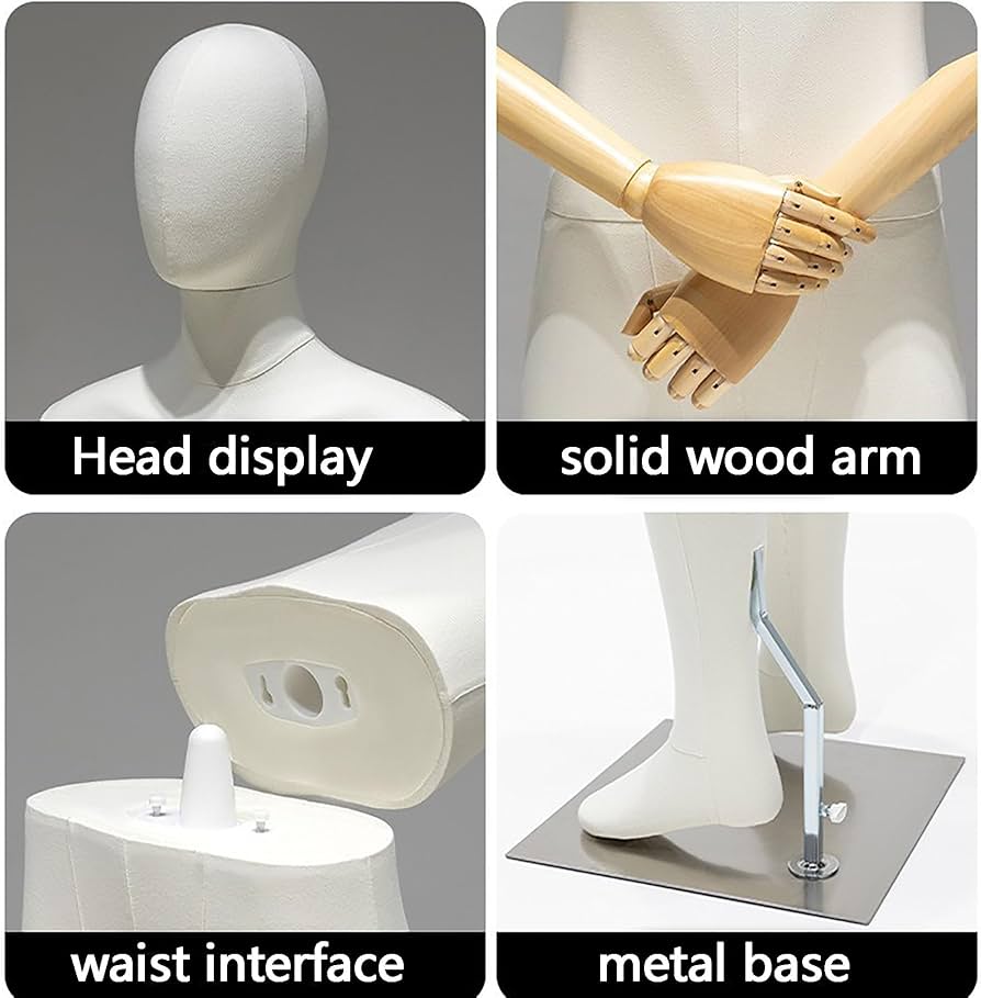 Amazon.co.jp: 男性マネキン全身モデルスタンド、金属ベース付き