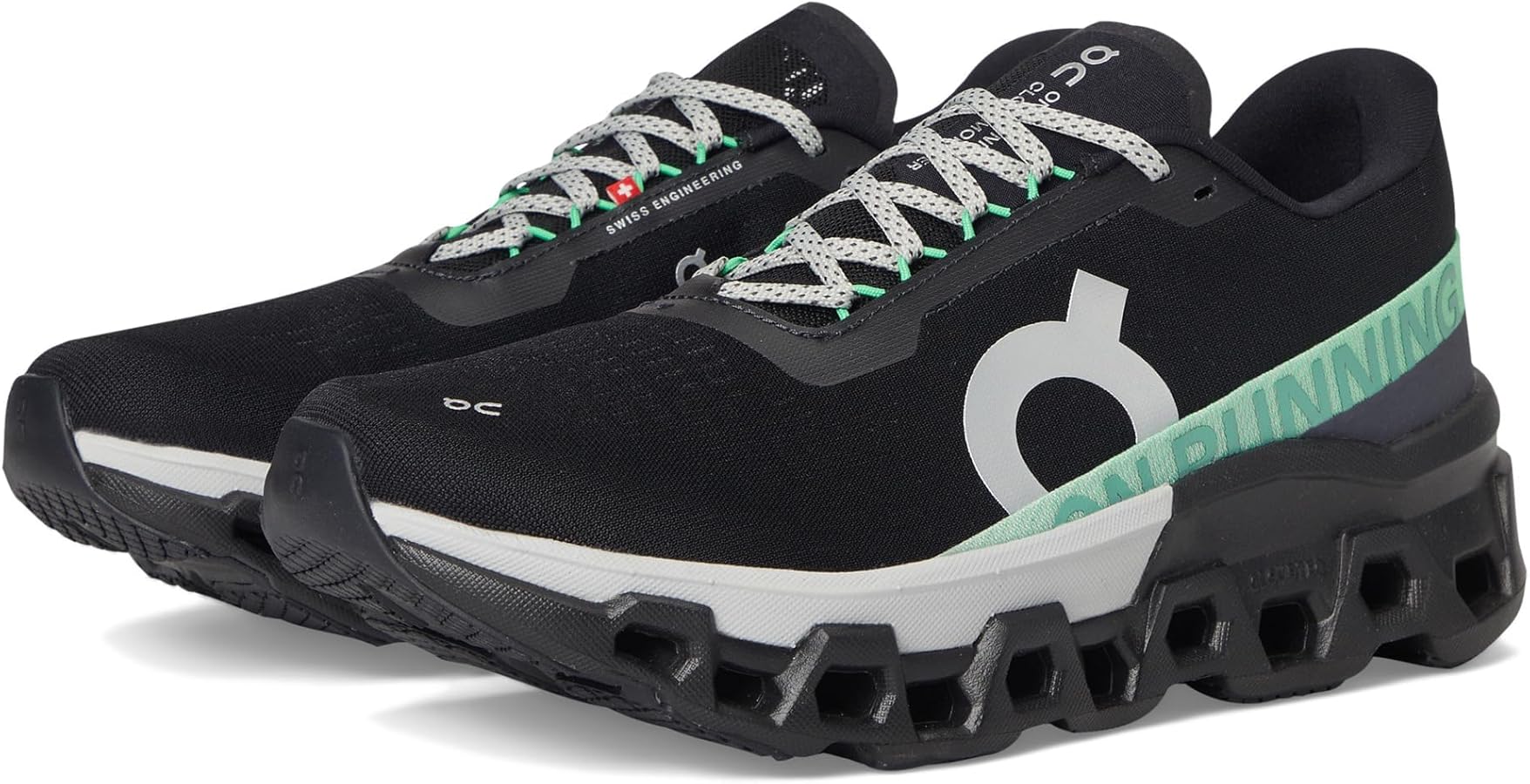 Amazon | On メンズ Cloudmonster 2 スニーカー, Black/Glacier, 25.0
