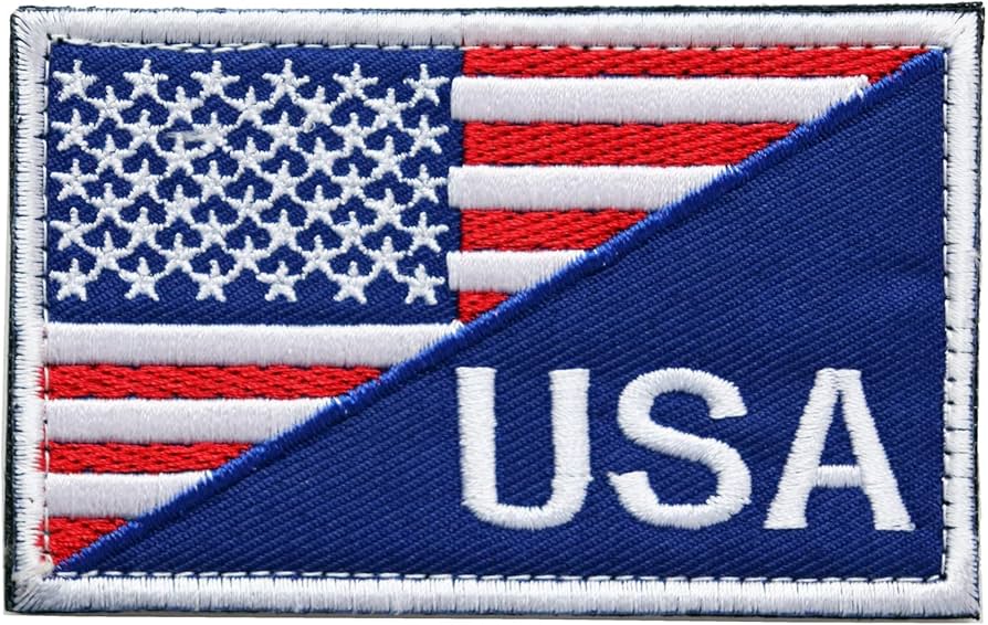 Amazon.co.jp: ワッペン アメリカ 国旗 USA マジックテープ（ベルクロ