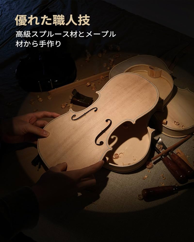 Amazon | Eastar バイオリン ヴァイオリン 4/4 単板 ソリッド