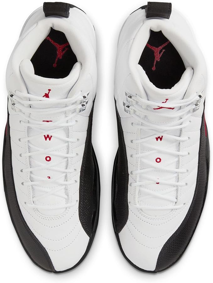 Amazon.com | Jordan Men's 12 Retro Taxi Flip White/Gym Red-Black