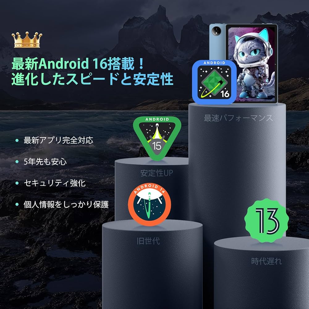 Amazon.co.jp: MENTUME Android 16 タブレット 11インチ 大画面