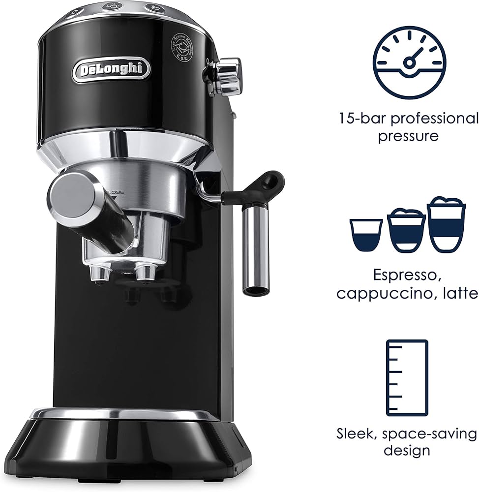 De'Longhi EC680BK Dedica 15 Bar Stainless Steel Slim Espresso and