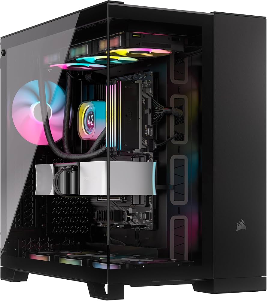 Amazon | CORSAIR 6500X RGB Micro ATX Dual Chamber PCケース iCUE