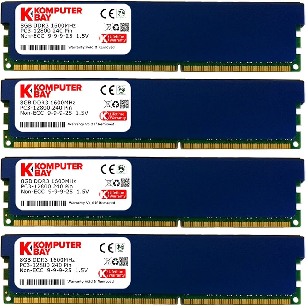 Amazon | Komputerbay 32GB ( 4 X 8GB ) DDR3 PC3-12800 1600MHz DIMM