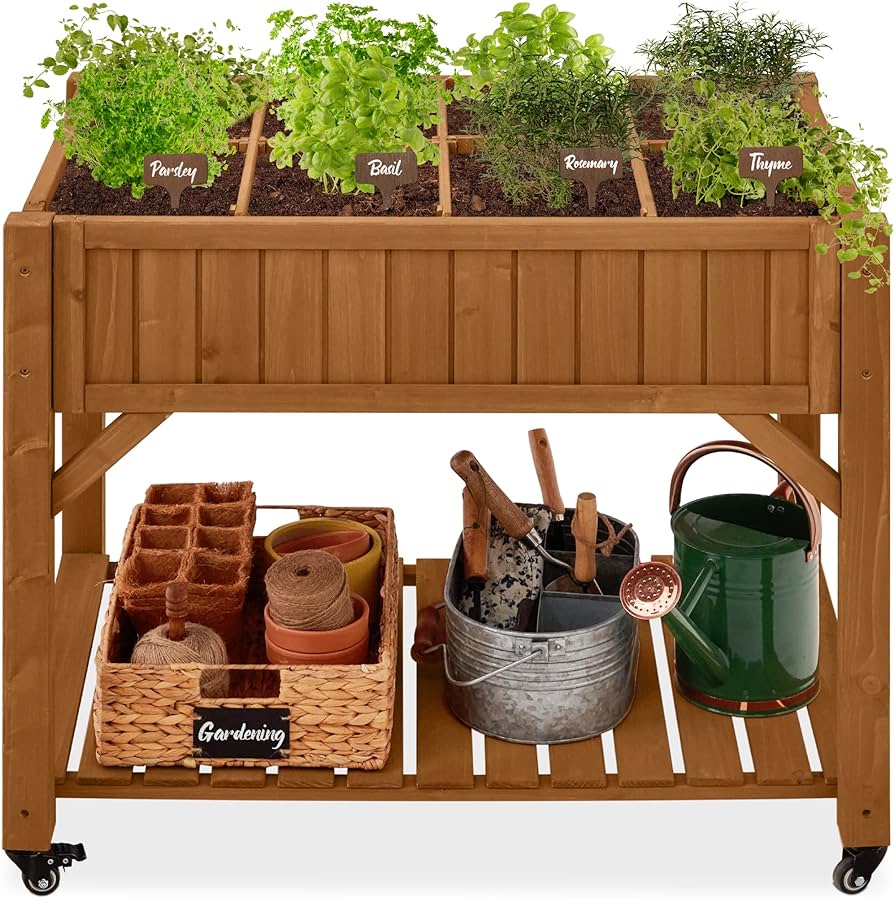Amazon.com: Best Choice Products Elevated 8 Pocket Herb Garden Bed
