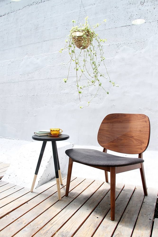 Amazon｜ウォールナット ラウンジチェア 市場 Ichiba NC-2818DBR