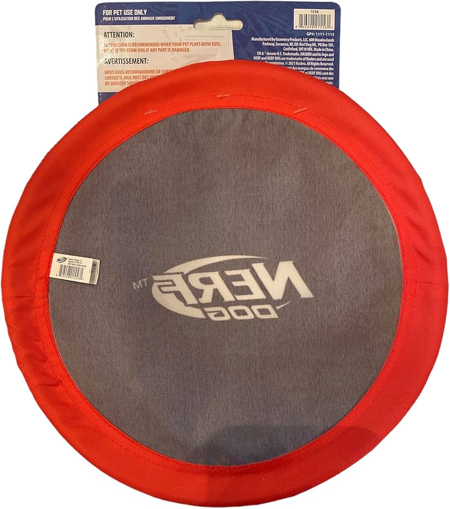 Amazon.com: Nerf Dog Nylon Flyer Dog Toy, Flying Disc, Lightweight