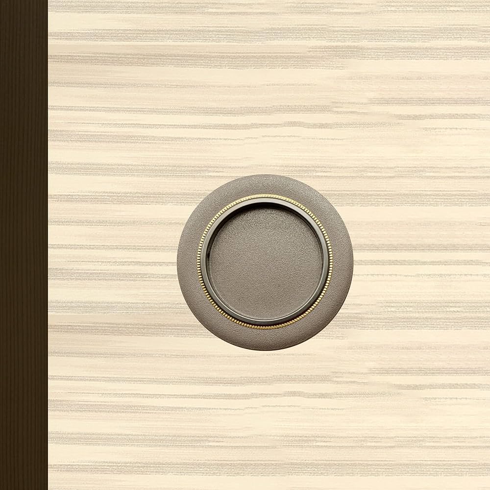 Amazon.co.jp: 襖 引き手 取っ手 1個 鈍色 (パールブラック×ゴールド