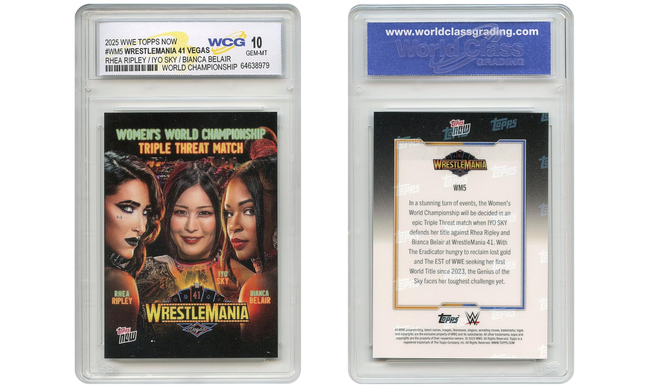 Amazon.com: 2025 WWE Topps Rhea Ripley - IYO Sky - Bianca Belair