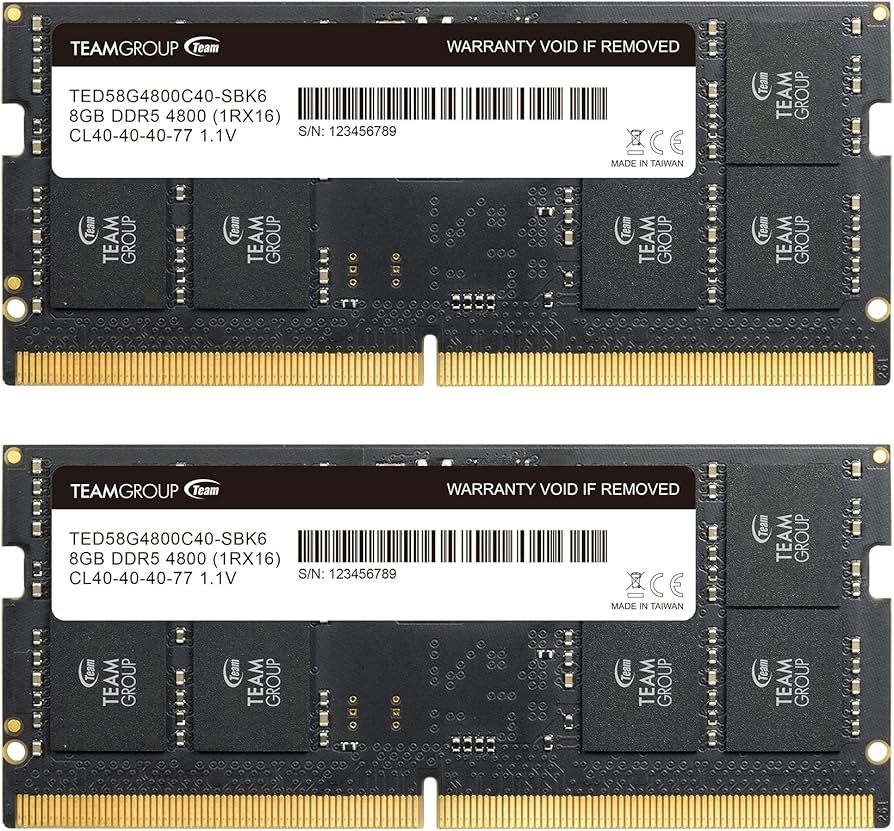 Amazon.com: TEAMGROUP Elite SODIMM DDR5 16 GB (2 x 8 GB) 4800 MHz