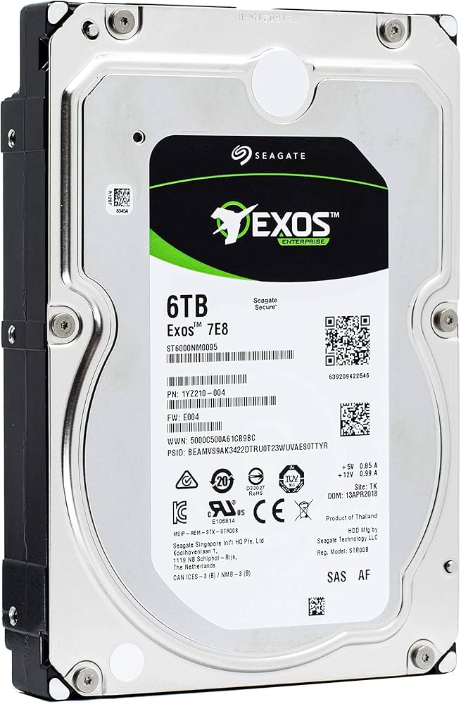 Amazon.com: Seagate Exos 7E8 6TB 7200 RPM 512e SAS 12Gb/s 256MB