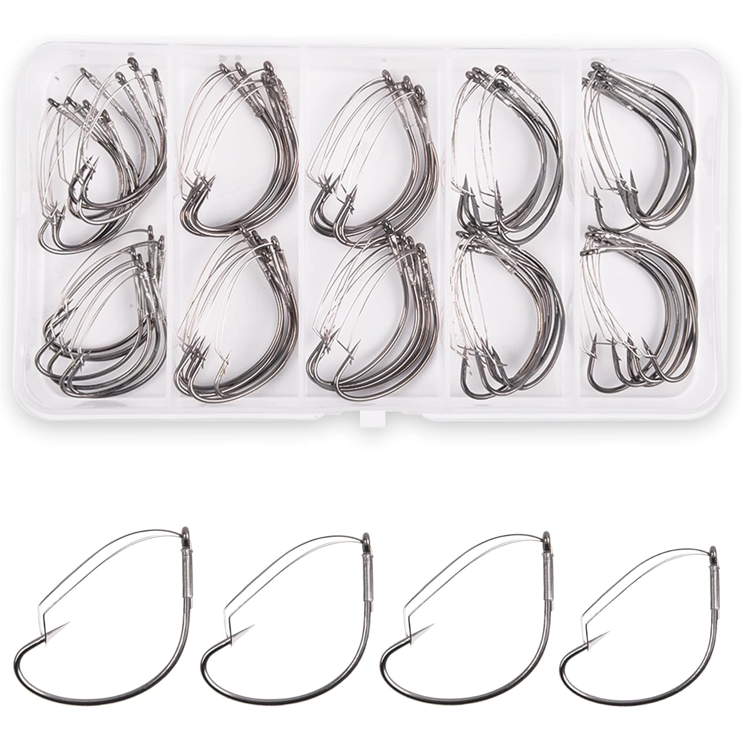 Amazon | ウィードレスフックセット ワームフック 太軸 釣り針 ガード