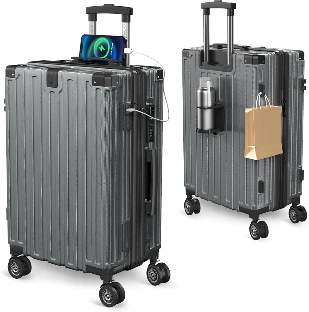 Amazon | [Vivcon] スーツケース 拡張機能付き 多機能 キャリーケース