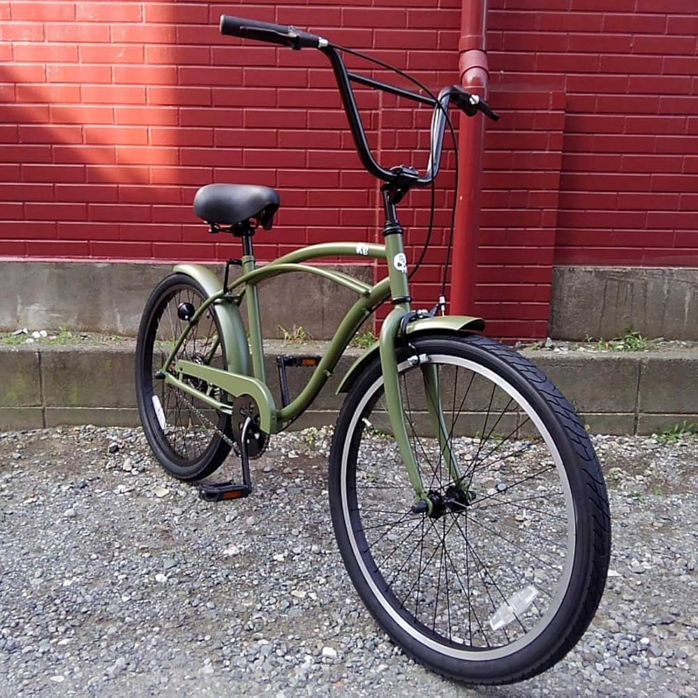 Amazon | 自転車 通販 KB 24KB-1SP カーキ 24インチ レインボー ビーチ