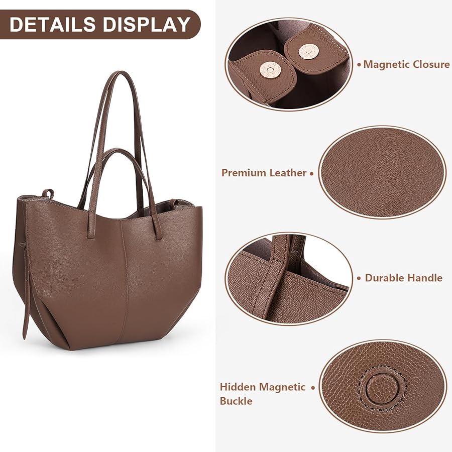 Juoxeepy Work Bag Faux Leather Tote Bag for Women Trendy Handbag