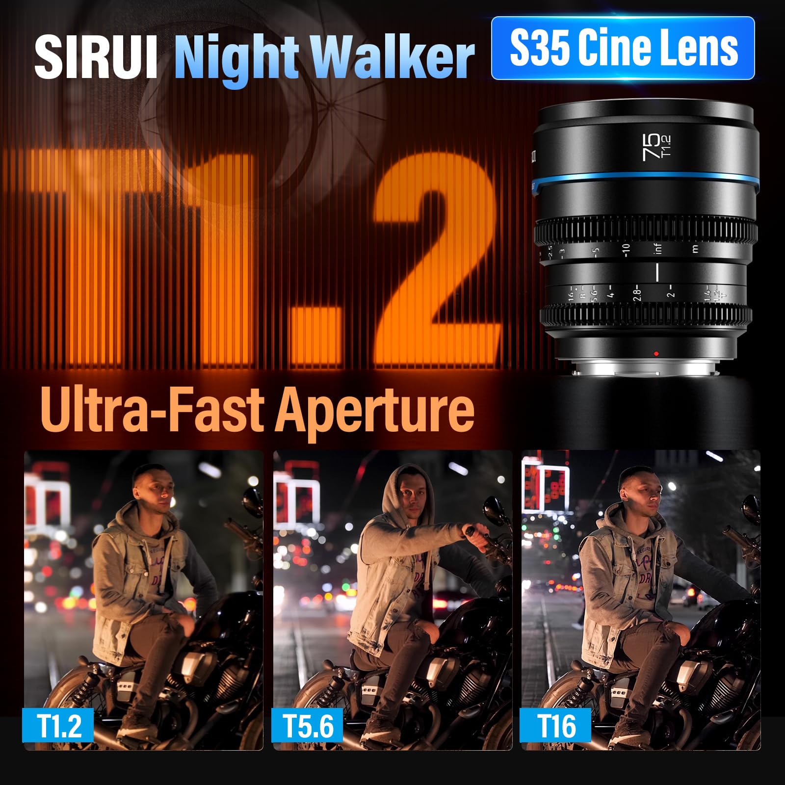 Amazon | SIRUI Night Walker 75mm T1.2 S35 望遠シネレンズ 大口径