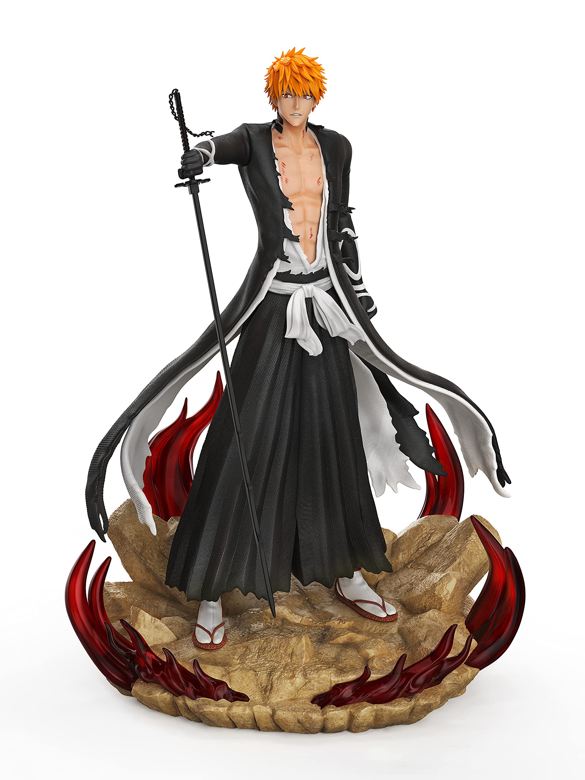 Amazon.co.jp: 黒崎一護 くろさきいちご フィギュア 1/6スケール 塗装