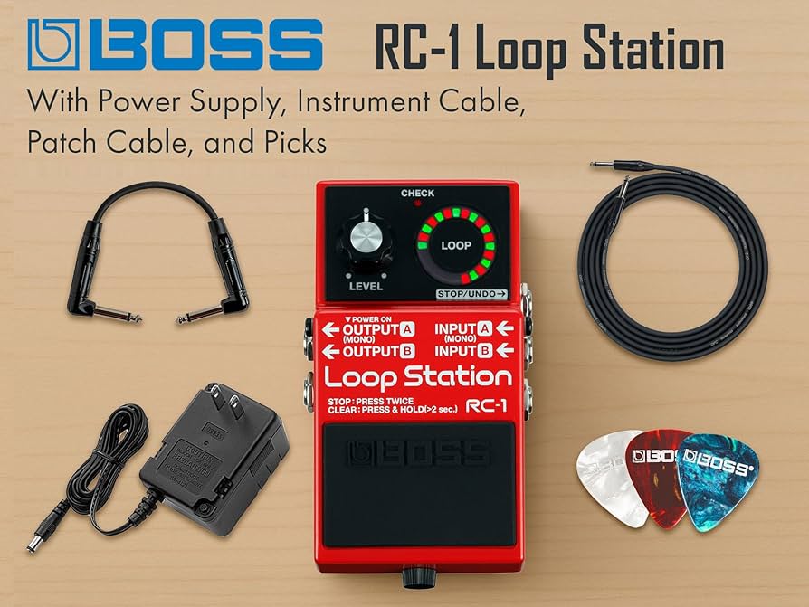 Amazon.com: Boss RC-1 Loop Station Bundle with Gearlux Power
