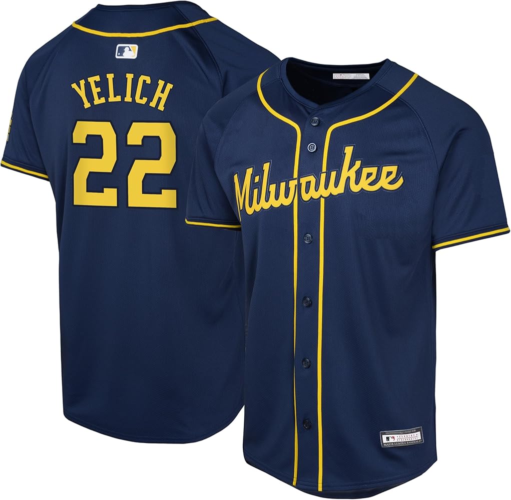 Amazon.com: Christian Yelich Milwaukee Brewers MLB Kids Youth 8-20