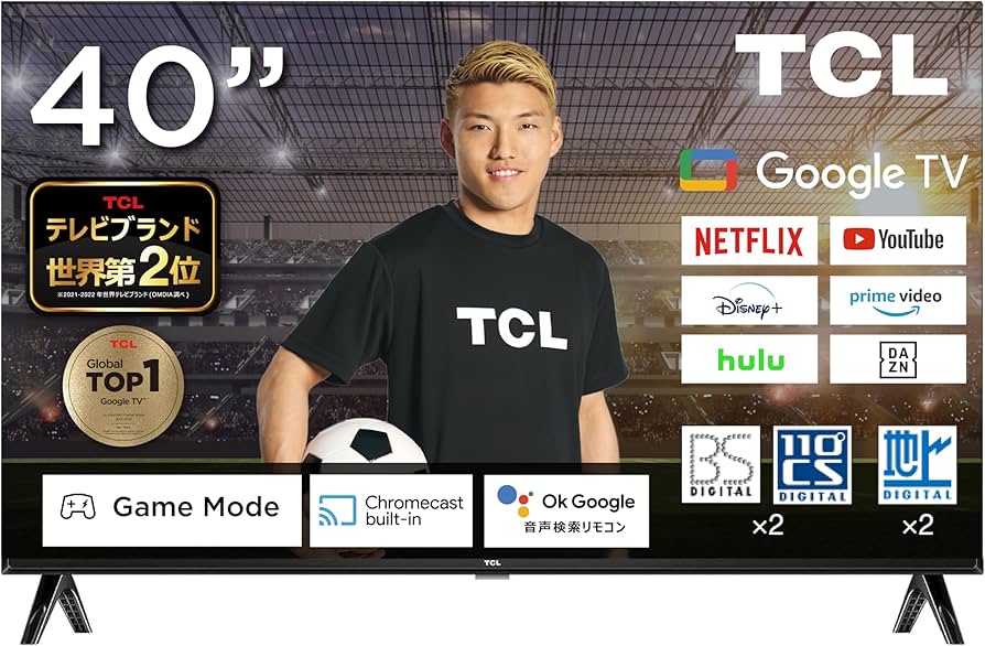 Amazon | TCL テレビ 40型 40インチ スマートテレビ Google TV Dolby W