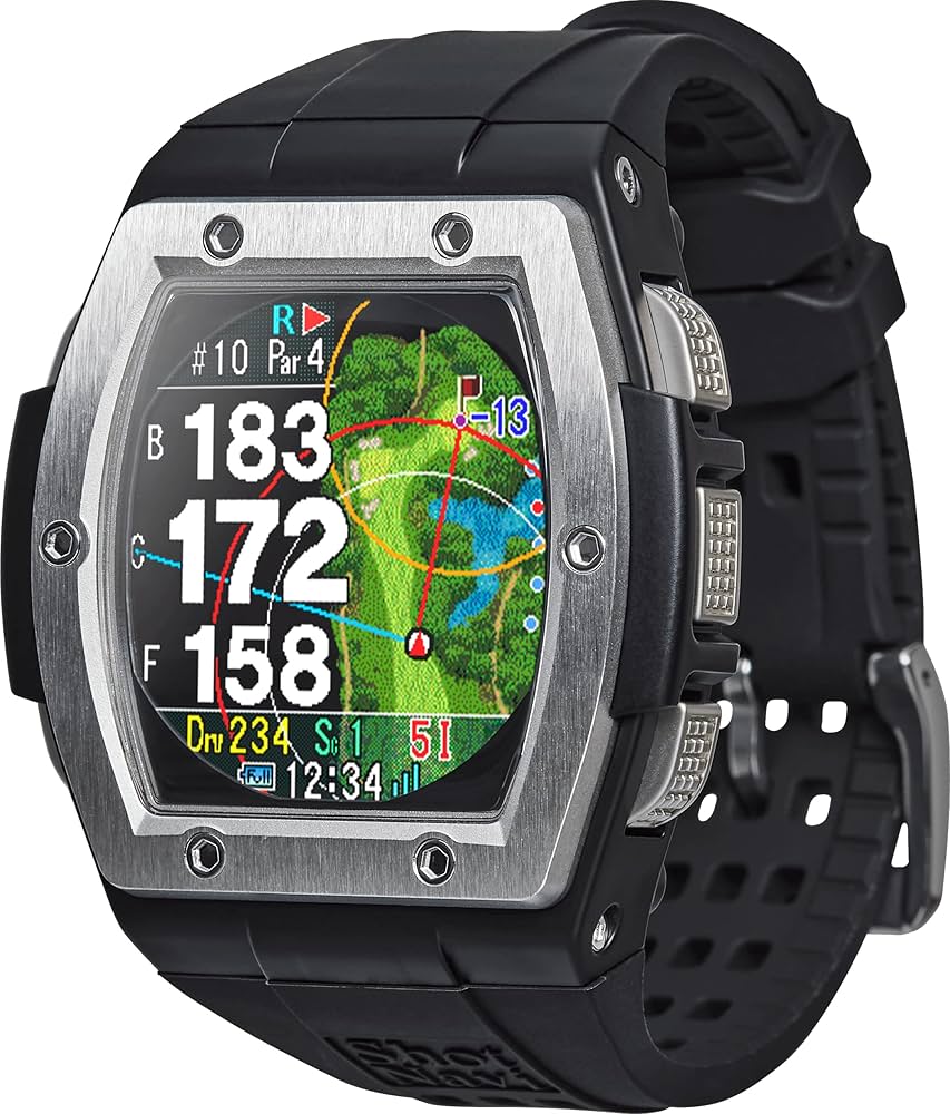 Amazon | Shot Navi Crest(ショットナビ) ブラック×シルバー GPSゴルフ